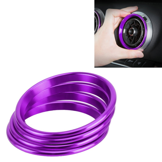 4 PCS Car Metal Air Outlet Decorative Outside Ring for Audi A3 / S3 / Q2L (Purple) - Decoration Rings by PMC Jewellery | Online Shopping South Africa | PMC Jewellery | Buy Now Pay Later Mobicred