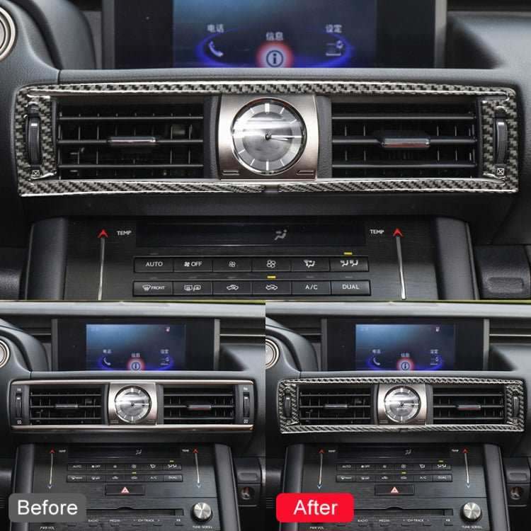 Car Carbon Fiber Central Control Air Outlet Decorative Sticker for Lexus IS250 2013-, Left Drive - Car Interior Mouldings by PMC Jewellery | Online Shopping South Africa | PMC Jewellery | Buy Now Pay Later Mobicred