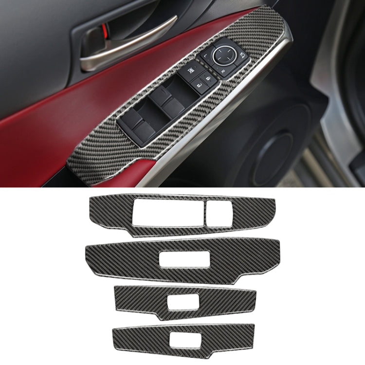 Car Carbon Fiber Window Glass Lifting Panel Button Decorative Sticker for Lexus IS250 2013-, Left Drive A Style - Car Interior Mouldings by PMC Jewellery | Online Shopping South Africa | PMC Jewellery | Buy Now Pay Later Mobicred