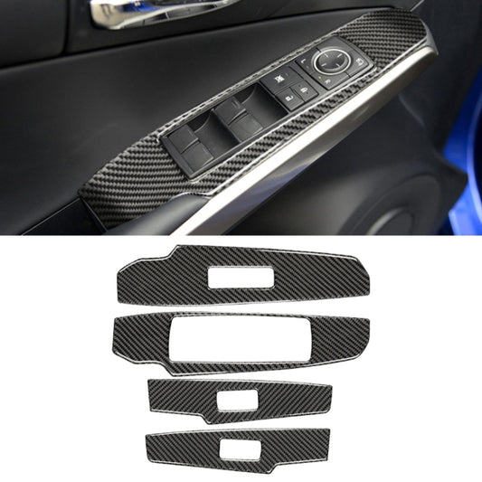 Car Carbon Fiber Window Glass Lifting Panel Button Decorative Sticker for Lexus IS250 2013-, Left Drive B Style - Car Interior Mouldings by PMC Jewellery | Online Shopping South Africa | PMC Jewellery | Buy Now Pay Later Mobicred