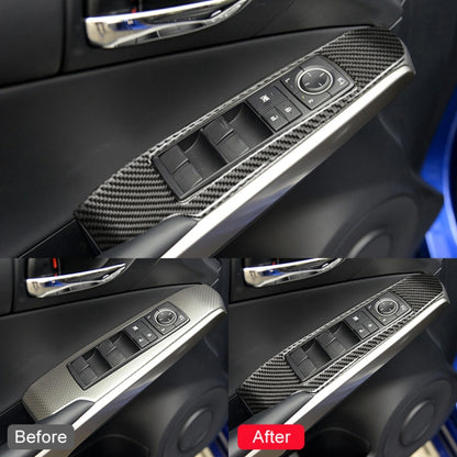 Car Carbon Fiber Window Glass Lifting Panel Button Decorative Sticker for Lexus IS250 2013-, Left Drive B Style - Car Interior Mouldings by PMC Jewellery | Online Shopping South Africa | PMC Jewellery | Buy Now Pay Later Mobicred