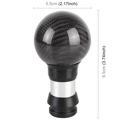 Universal Car Pressable Telescopic Carbon Fiber Gear Head Gear Shift Knob, Length: 9.5cm (Black) - Shift Knob by PMC Jewellery | Online Shopping South Africa | PMC Jewellery | Buy Now Pay Later Mobicred