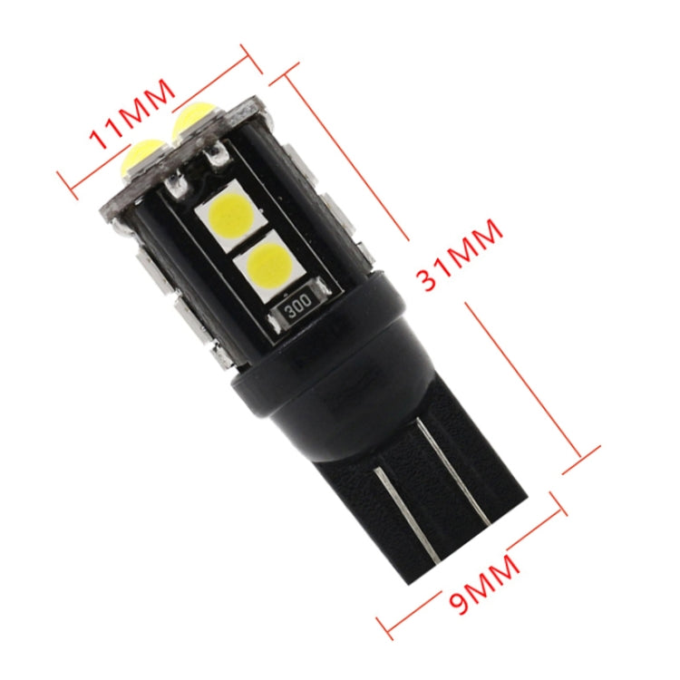 10 PCS T10/168/194 DC12V / 1W / 6000K / 60LM Car Decoding Clearance Lights with 12LEDs SMD-3030 Lamp Beads - Brake Lights by PMC Jewellery | Online Shopping South Africa | PMC Jewellery | Buy Now Pay Later Mobicred