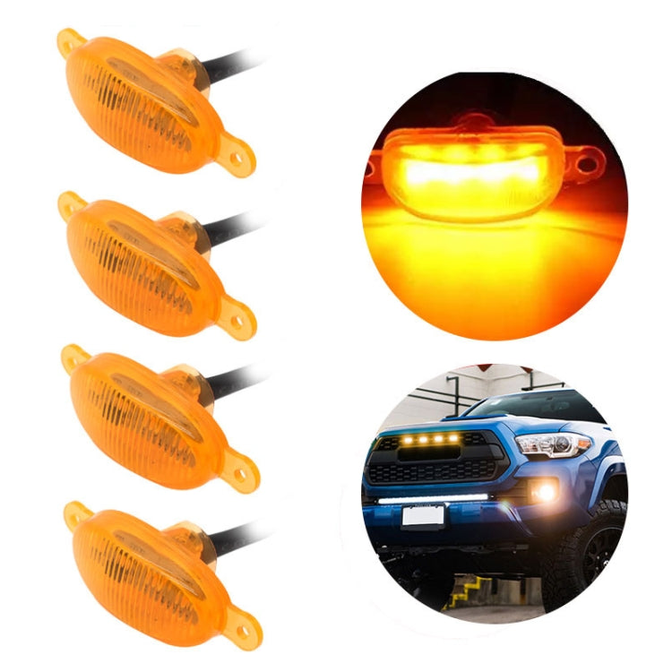 DC12V / 6W 4 in 1 Front Grille Warning Light for Ford Raptor F150 2017-2019 (Yellow) - Warning Lights by PMC Jewellery | Online Shopping South Africa | PMC Jewellery | Buy Now Pay Later Mobicred