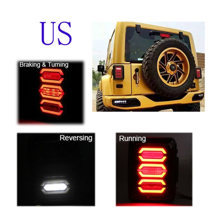 1 Pair 15W DC 12V IP67 4 in 1 Car LED Tail Lights / Driving Lights / Brake Lights/Turn Reverse, US Version - Brake Lights by PMC Jewellery | Online Shopping South Africa | PMC Jewellery | Buy Now Pay Later Mobicred