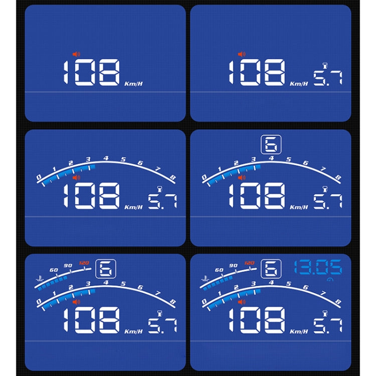 4E Car 5.5 inch OBD HUD Head-up Display Support Speed Alarm / Shift Reminder / Time Display - Head Up Display System by PMC Jewellery | Online Shopping South Africa | PMC Jewellery | Buy Now Pay Later Mobicred