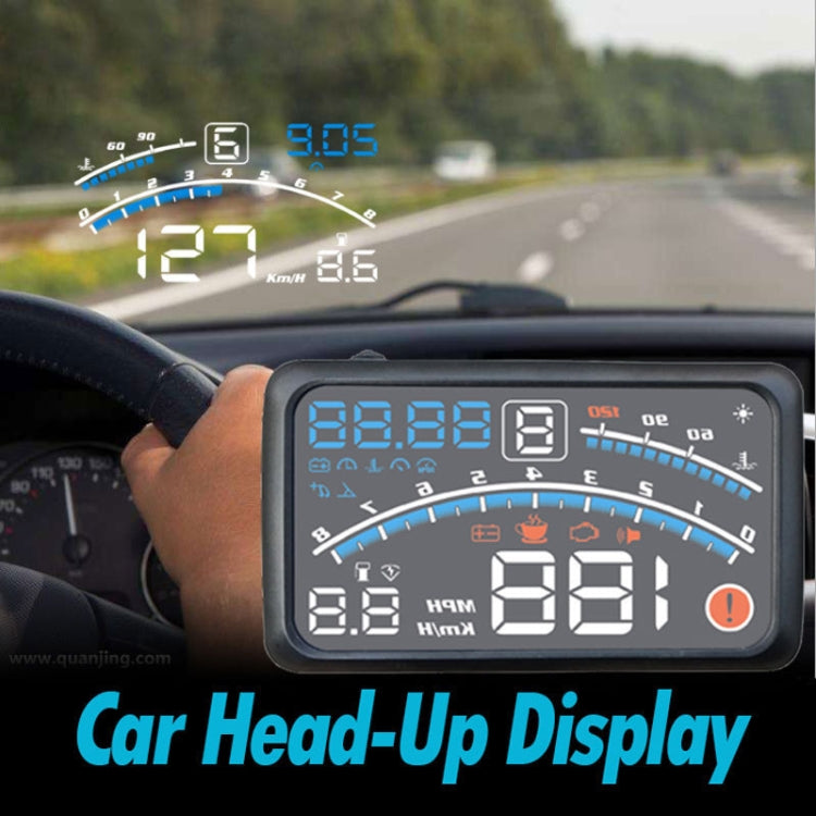 4E Car 5.5 inch OBD HUD Head-up Display Support Speed Alarm / Shift Reminder / Time Display - Head Up Display System by PMC Jewellery | Online Shopping South Africa | PMC Jewellery | Buy Now Pay Later Mobicred