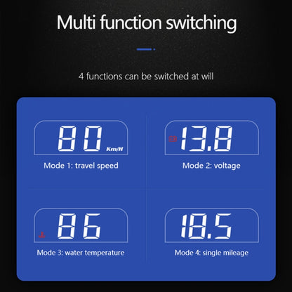 H408S Car 3.7 inch OBD Mode HUD Head-up Display Support Engine Failure Alarm / Water Temperature Alarm Voltage Alarm - Head Up Display System by PMC Jewellery | Online Shopping South Africa | PMC Jewellery | Buy Now Pay Later Mobicred