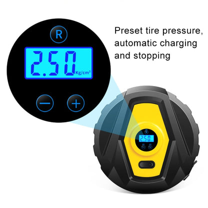 DC12V 120W Portable Multifunctional Round Car Air Pump with Digital Display - Inflatable Pump by PMC Jewellery | Online Shopping South Africa | PMC Jewellery