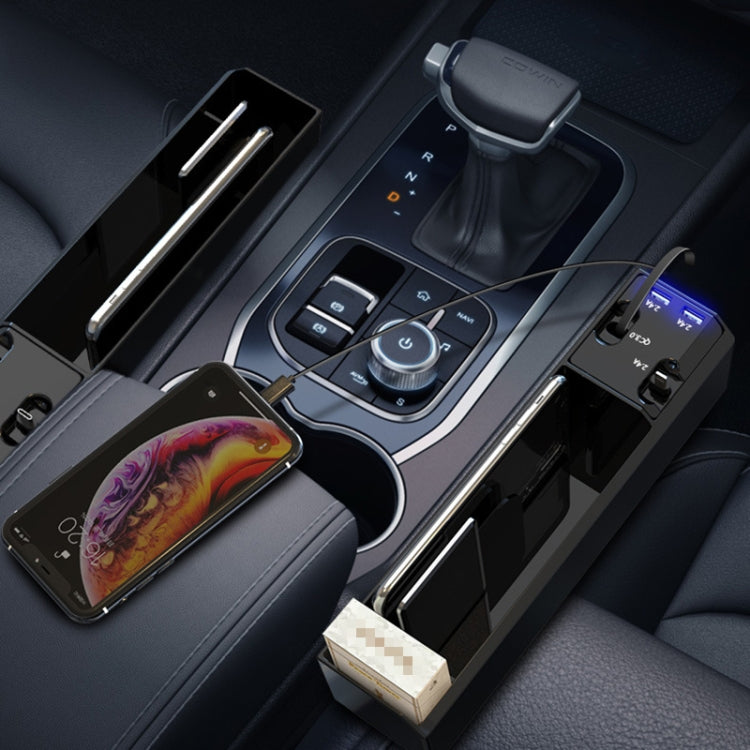 Micro USB + USB-C / Type-C + 8PIN Interface Car Multi-functional Cup Holder Seat Gap Side Storage Box - Stowing Tidying by PMC Jewellery | Online Shopping South Africa | PMC Jewellery | Buy Now Pay Later Mobicred