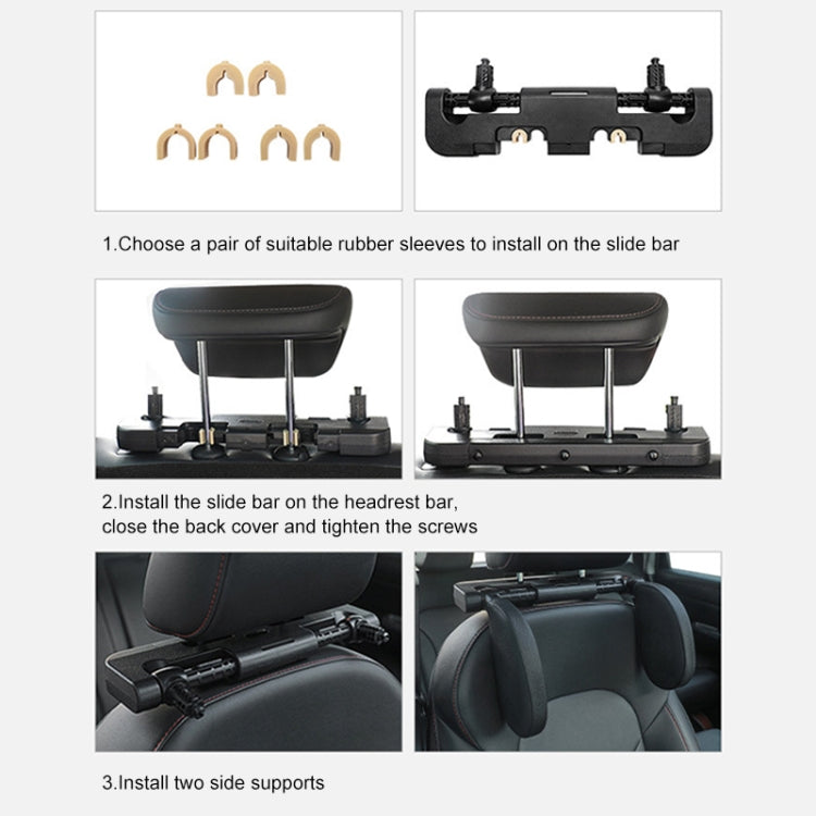 A02 Adjustable Car Auto U-shaped Memory Foam Neck Rest Cushion Seat Pillow(Black) - Seat Accessories by PMC Jewellery | Online Shopping South Africa | PMC Jewellery | Buy Now Pay Later Mobicred