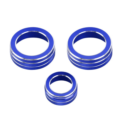 3 PCS Car Metal Air Conditioner Knob Case for Honda CR-V 2017-2021 (Blue) - Decoration Rings by PMC Jewellery | Online Shopping South Africa | PMC Jewellery | Buy Now Pay Later Mobicred