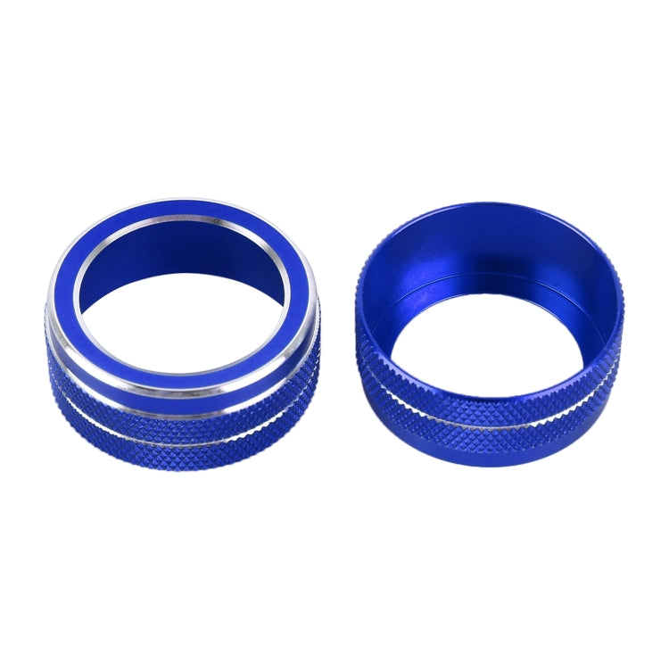 2 PCS Car Metal Air Conditioner Knob Case for Toyota Corolla / Levin / Allion / Yaris 2019-2021 (Blue) - Decoration Rings by PMC Jewellery | Online Shopping South Africa | PMC Jewellery | Buy Now Pay Later Mobicred