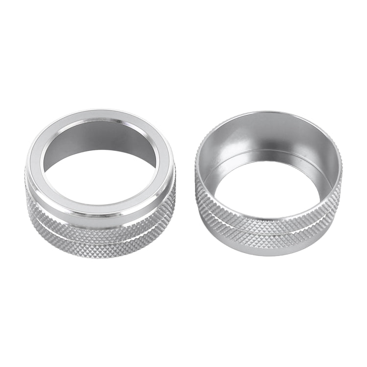 2 PCS Car Metal Air Conditioner Knob Case for Toyota Corolla / Levin / Allion / Yaris 2019-2021 (Silver) - Decoration Rings by PMC Jewellery | Online Shopping South Africa | PMC Jewellery | Buy Now Pay Later Mobicred