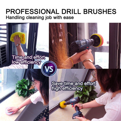 20 in 1 Floor Wall Window Glass Cleaning Descaling Electric Drill Brush Head Set - Sponges, Cloths & Brushes by PMC Jewellery | Online Shopping South Africa | PMC Jewellery | Buy Now Pay Later Mobicred