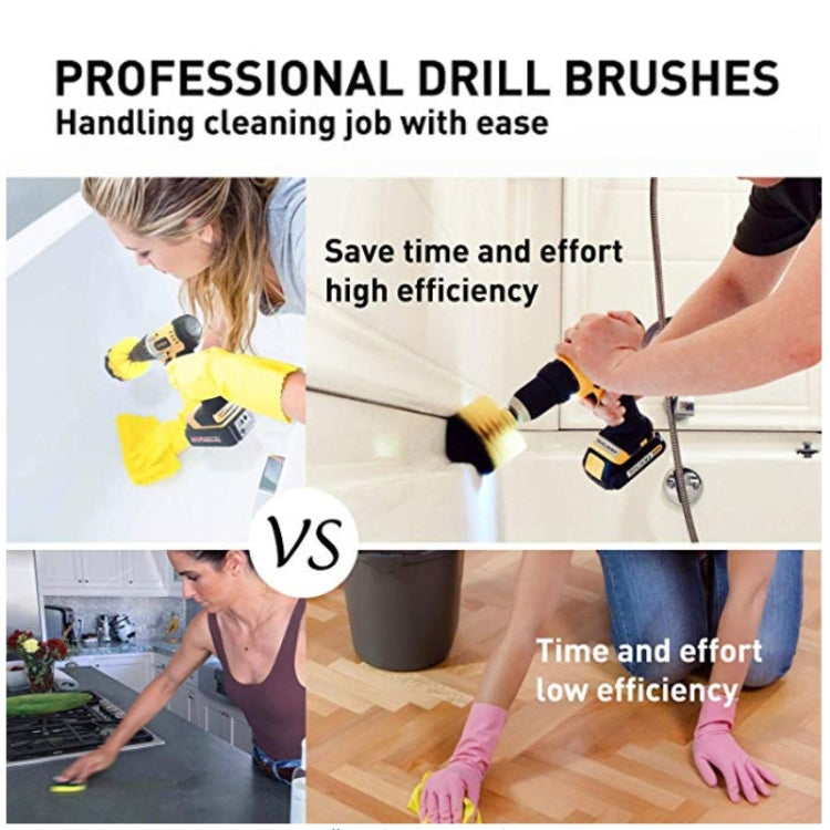 37 in 1 Floor Wall Window Glass Cleaning Descaling Electric Drill Brush Head Set - Sponges, Cloths & Brushes by PMC Jewellery | Online Shopping South Africa | PMC Jewellery | Buy Now Pay Later Mobicred