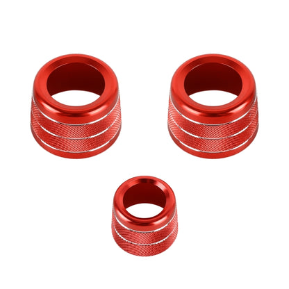 3 PCS / Set Air Conditioning Knob Metal Decorative Ring for BMW X3 / X4 / 5 Series / 7 Series / 6 Series GT (Red) - Decoration Rings by PMC Jewellery | Online Shopping South Africa | PMC Jewellery | Buy Now Pay Later Mobicred