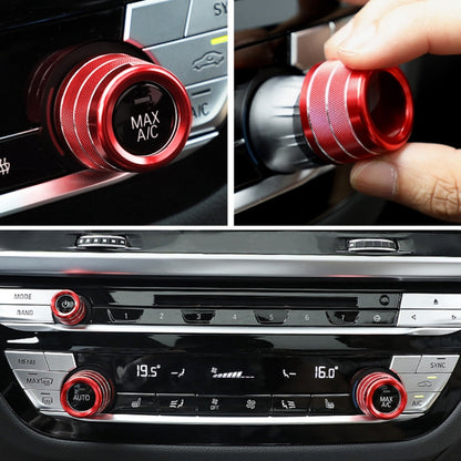 3 PCS / Set Air Conditioning Knob Metal Decorative Ring for BMW X3 / X4 / 5 Series / 7 Series / 6 Series GT (Red) - Decoration Rings by PMC Jewellery | Online Shopping South Africa | PMC Jewellery | Buy Now Pay Later Mobicred