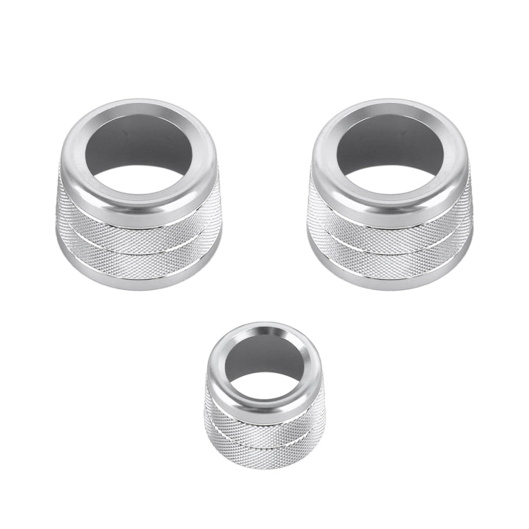 3 PCS / Set Air Conditioning Knob Metal Decorative Ring for BMW X3 / X4 / 5 Series / 7 Series / 6 Series GT (Silver) - Decoration Rings by PMC Jewellery | Online Shopping South Africa | PMC Jewellery | Buy Now Pay Later Mobicred