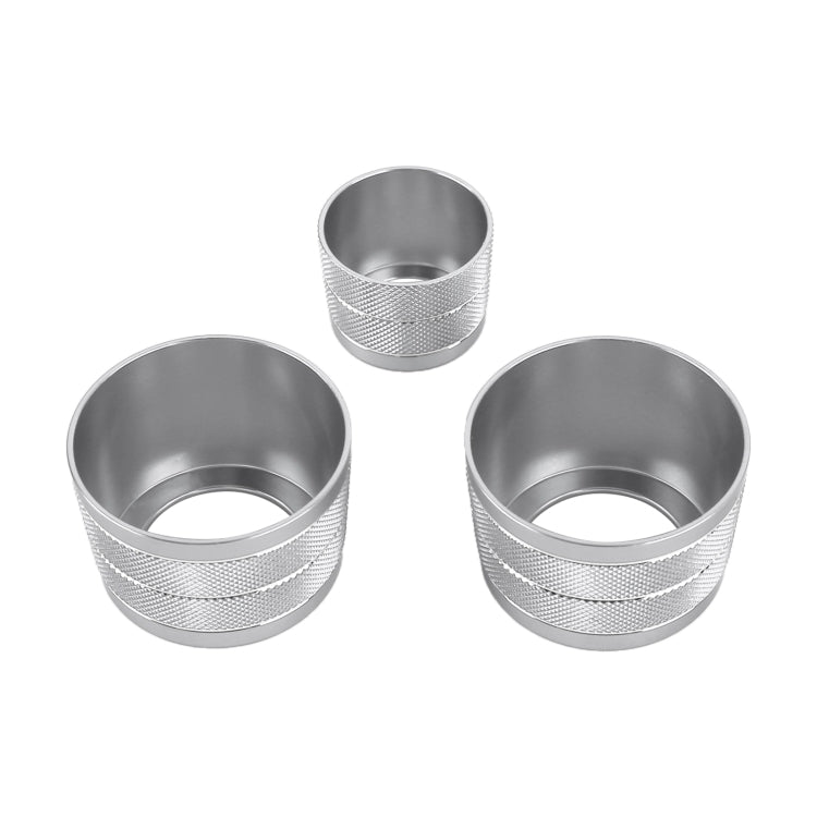 3 PCS / Set Air Conditioning Knob Metal Decorative Ring for BMW X3 / X4 / 5 Series / 7 Series / 6 Series GT (Silver) - Decoration Rings by PMC Jewellery | Online Shopping South Africa | PMC Jewellery | Buy Now Pay Later Mobicred