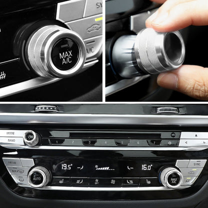 3 PCS / Set Air Conditioning Knob Metal Decorative Ring for BMW X3 / X4 / 5 Series / 7 Series / 6 Series GT (Silver) - Decoration Rings by PMC Jewellery | Online Shopping South Africa | PMC Jewellery | Buy Now Pay Later Mobicred