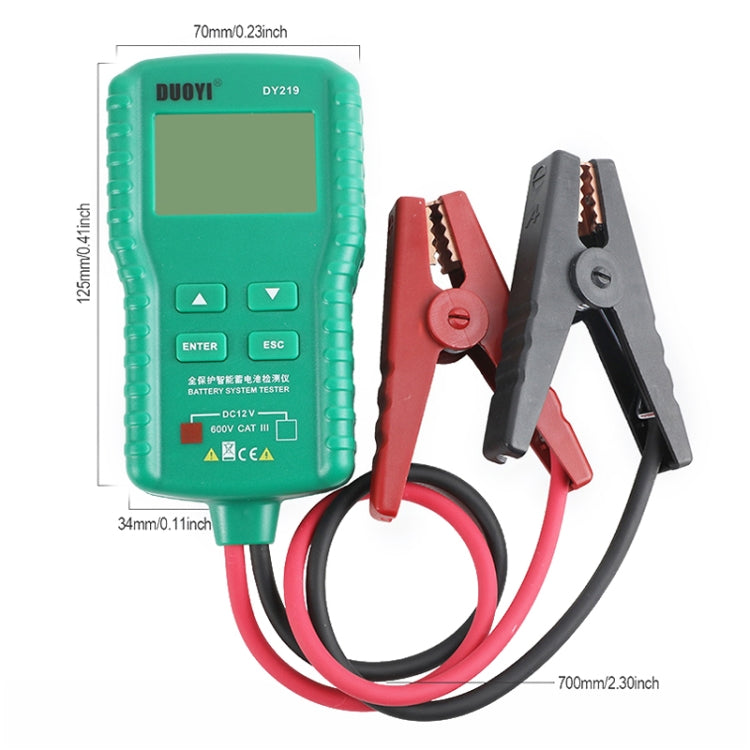 DUOYI DY219 Digital Battery Analyzer Car Fault Diagnostic Device Current and Voltage Detector - Electronic Test by DUOYI | Online Shopping South Africa | PMC Jewellery | Buy Now Pay Later Mobicred