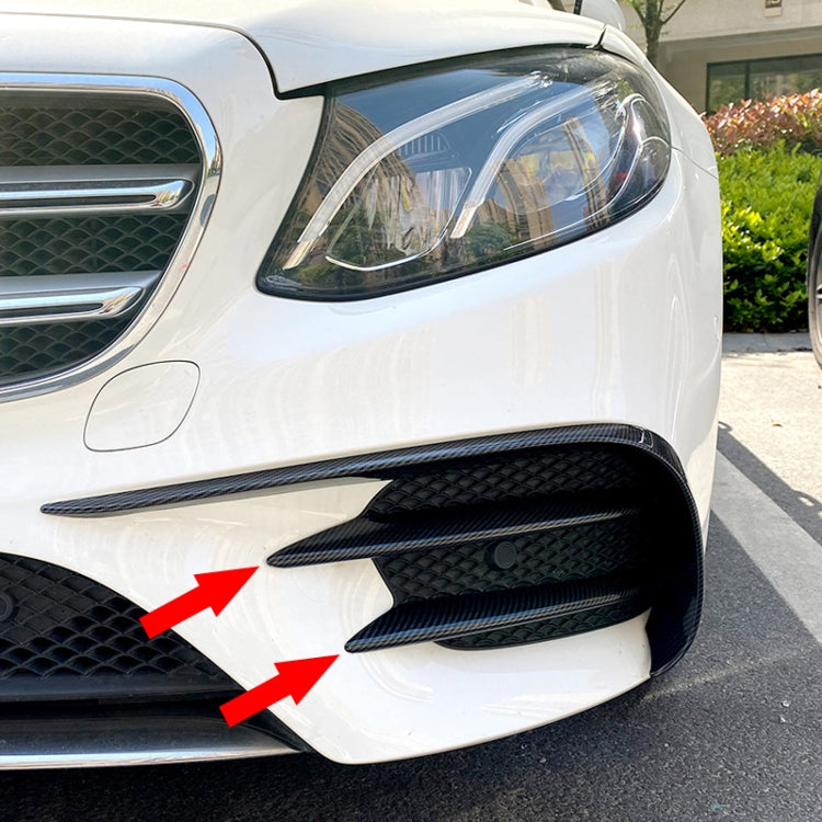 Car Front Bumper AMG Air Inlet Grille Decoration Sticker Strip for Mercedes-Benz E Class W213 2016-2020/E200/E260/E300 (Carbon Fiber Black) - Decorative Strip by PMC Jewellery | Online Shopping South Africa | PMC Jewellery | Buy Now Pay Later Mobicred