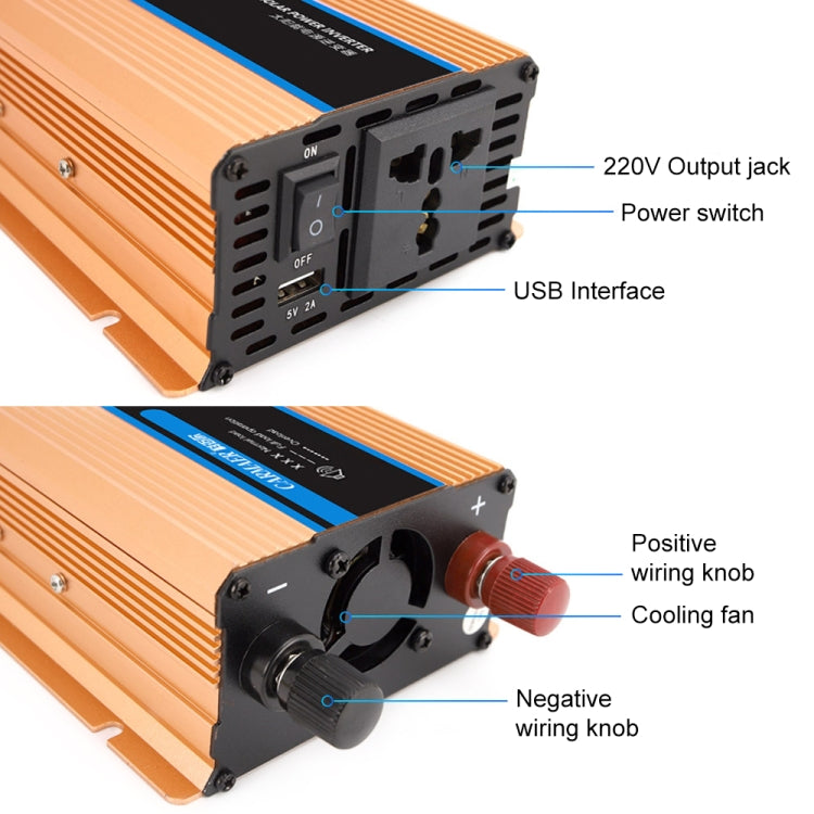 Carmaer Modified Sine Wave 24V to 220V 1600W Car Multi-function Double Digital Display Inverter Household Power Converter - Modified Square Wave by PMC Jewellery | Online Shopping South Africa | PMC Jewellery | Buy Now Pay Later Mobicred