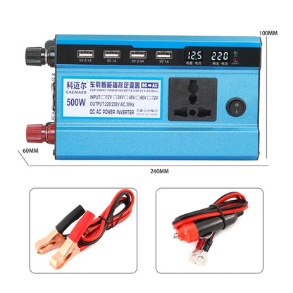 Carmaer 24V to 220V 500W Double Cigarette Lighter Car Double Digital Display Inverter Household Power Converter - Modified Square Wave by PMC Jewellery | Online Shopping South Africa | PMC Jewellery | Buy Now Pay Later Mobicred