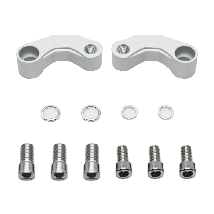 SF-YSZ-2 Mirror Code Motorcycle Modification Aluminum Alloy CNC Rearview Extension Bracket Set (Silver) - Others by PMC Jewellery | Online Shopping South Africa | PMC Jewellery | Buy Now Pay Later Mobicred