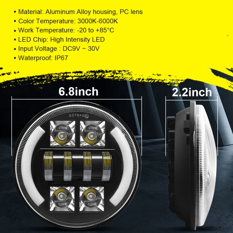 Car 7 inch DC9-30V  LED Headlight Modification Accessories for Jeep Wrangler - Work Lights by PMC Jewellery | Online Shopping South Africa | PMC Jewellery | Buy Now Pay Later Mobicred