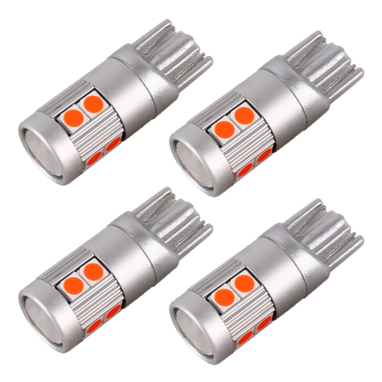 4 PCS T10 DC12V / 2W Car Clearance Light 9LEDs SMD-3030 Lamp Beads (Red Light) - Clearance Lights by PMC Jewellery | Online Shopping South Africa | PMC Jewellery | Buy Now Pay Later Mobicred