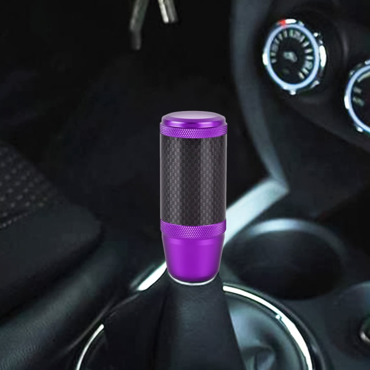 Universal Car Carbon Fiber Metal Gear Shift Knob (Purple) - Shift Knob by PMC Jewellery | Online Shopping South Africa | PMC Jewellery | Buy Now Pay Later Mobicred