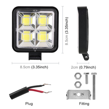 Car Square Work Light with 4 COB Lamp Beads - Work Lights by PMC Jewellery | Online Shopping South Africa | PMC Jewellery | Buy Now Pay Later Mobicred