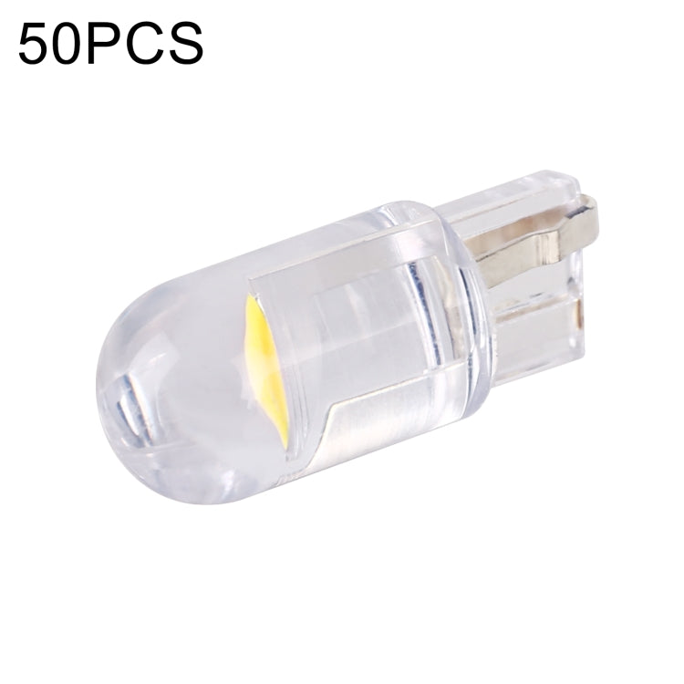 50 PCS T10 DC12V / 0.3W Car Clearance Light COB Lamp Beads(White Light) - Clearance Lights by PMC Jewellery | Online Shopping South Africa | PMC Jewellery | Buy Now Pay Later Mobicred