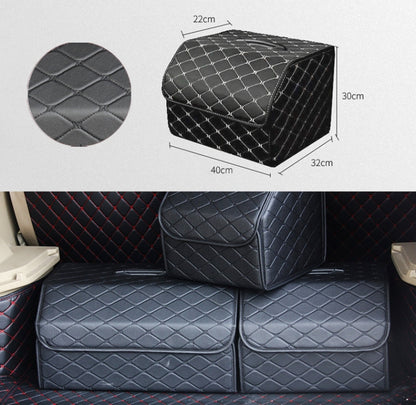 Car Trunk Foldable Storage Box, Rhombic Grid Middle Size: 40 x 32 x 30cm (Black) - Stowing Tidying by PMC Jewellery | Online Shopping South Africa | PMC Jewellery | Buy Now Pay Later Mobicred