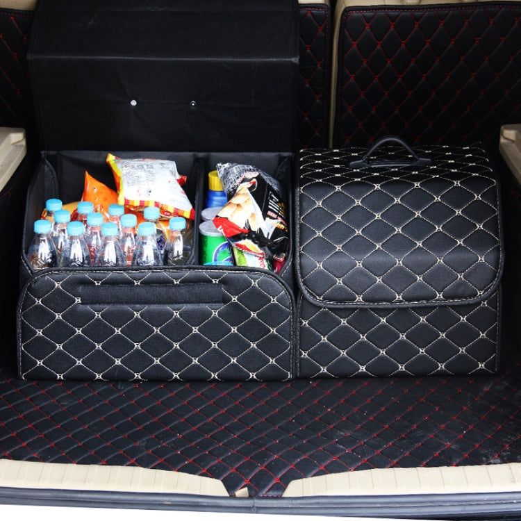 Car Trunk Foldable Storage Box, Rhombic Grid Middle Size: 40 x 32 x 30cm (Coffee) - Stowing Tidying by PMC Jewellery | Online Shopping South Africa | PMC Jewellery | Buy Now Pay Later Mobicred