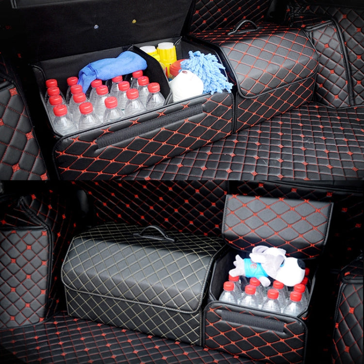 Car Trunk Foldable Storage Box, Rhombic Grid Large Size: 54 x 32 x 30cm (Coffee) - Stowing Tidying by PMC Jewellery | Online Shopping South Africa | PMC Jewellery | Buy Now Pay Later Mobicred