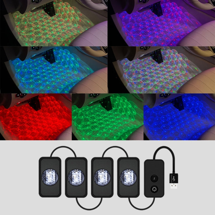 A17 Car Colorful Voice-activated RGB Foot LED Atmosphere Light, Single Light Star Version - Atmosphere lights by PMC Jewellery | Online Shopping South Africa | PMC Jewellery | Buy Now Pay Later Mobicred