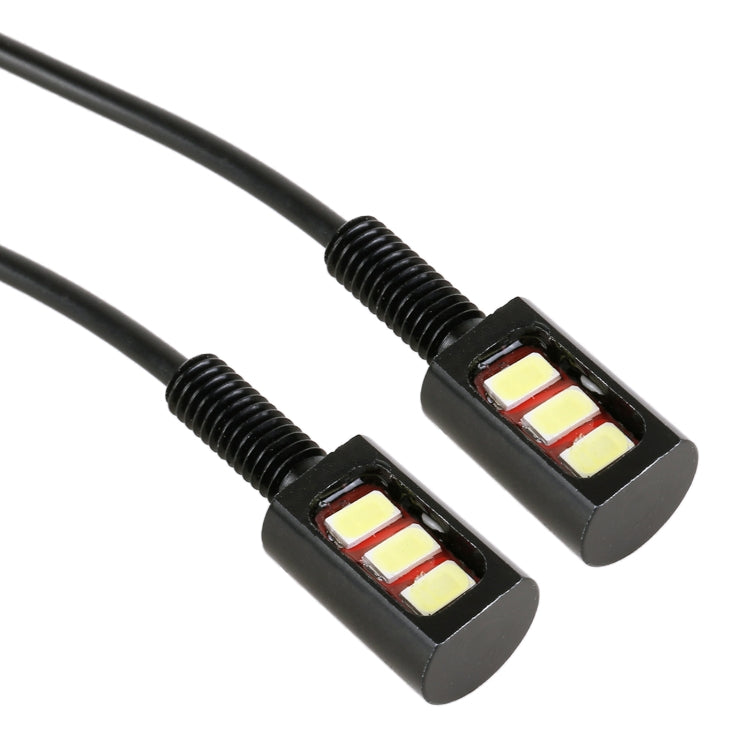 1 Pair DC12V 0.4W 3LEDs SMD-5630 Car / Motorcycle License Plate Light, Cable Length: 27cm (Yellow Light) - License Plate Lights by PMC Jewellery | Online Shopping South Africa | PMC Jewellery | Buy Now Pay Later Mobicred