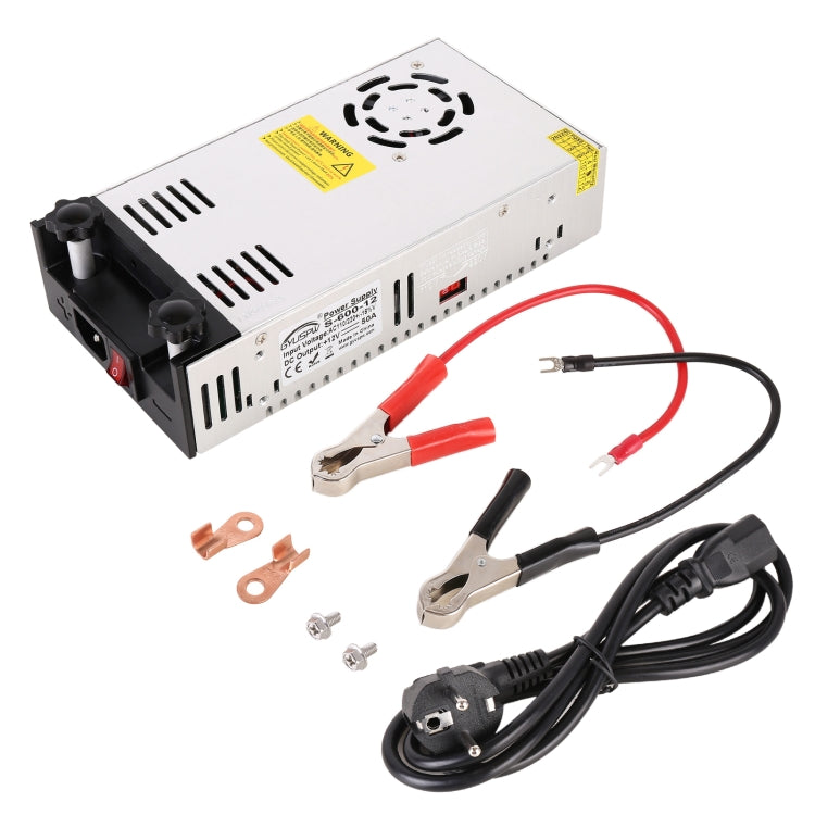 S-600-12 DC12V 600W 50A DIY Regulated DC Switching Power Supply Power Step-down Transformer with Clip, EU Plug - Step-down Transformer by PMC Jewellery | Online Shopping South Africa | PMC Jewellery | Buy Now Pay Later Mobicred