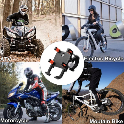 MPB-91 Motorcycle Six Claws Aluminium Alloy Mobile Phone Holder Bracket(Black) - Holder by PMC Jewellery | Online Shopping South Africa | PMC Jewellery | Buy Now Pay Later Mobicred