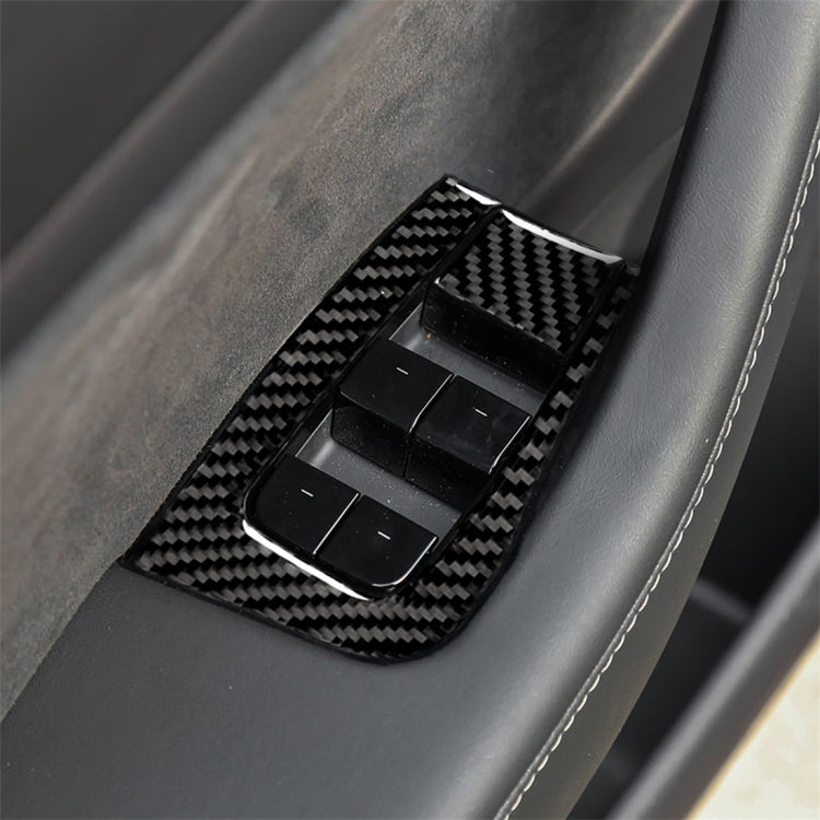 Carbon Fiber Car Window Button Decorative Sticker for Tesla Model 3, Suitable for Left Driving - Car Interior Mouldings by PMC Jewellery | Online Shopping South Africa | PMC Jewellery | Buy Now Pay Later Mobicred