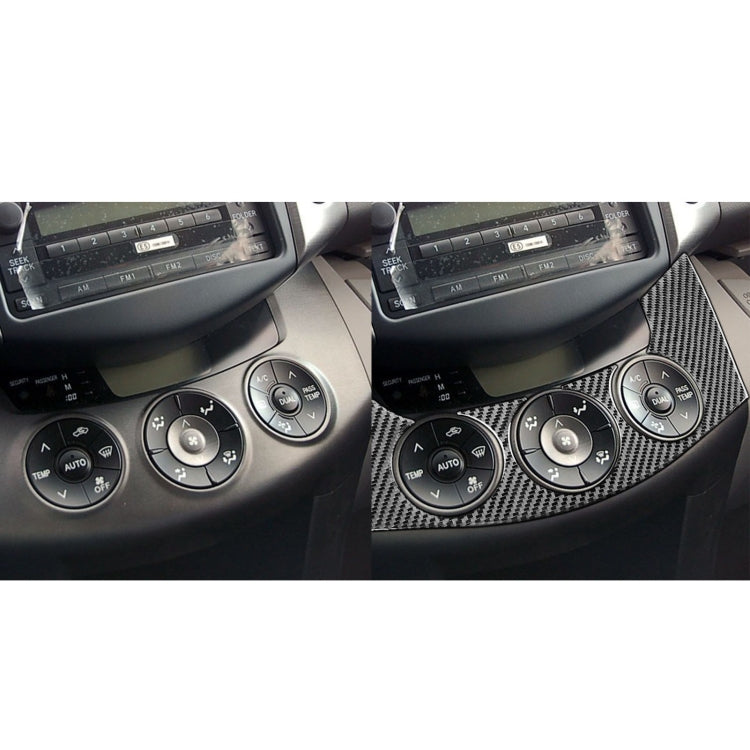 Carbon Fiber Car Central Control Switch Panel Decorative Sticker for Toyota Old RAV4 2006-2013,Left and Right Drive Universal - Car Interior Mouldings by PMC Jewellery | Online Shopping South Africa | PMC Jewellery | Buy Now Pay Later Mobicred