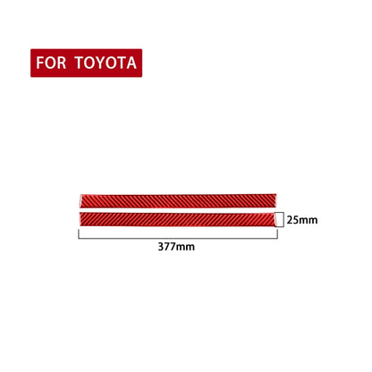 2 PCS / Set Carbon Fiber Car Rearview Mirror Anti Chafing Strip Decorative Sticker for Toyota Tundra 2014-2018,Left and Right Drive Universal(Red) - Convex Mirror & Accessories by PMC Jewellery | Online Shopping South Africa | PMC Jewellery | Buy Now Pay Later Mobicred