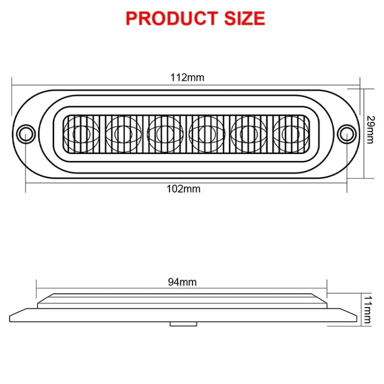 5 PCS MK-093 Car / Truck 6LEDs Side Marker Indicator Lights Bulb Lamp (Red Light) - Clearance Lights by PMC Jewellery | Online Shopping South Africa | PMC Jewellery | Buy Now Pay Later Mobicred