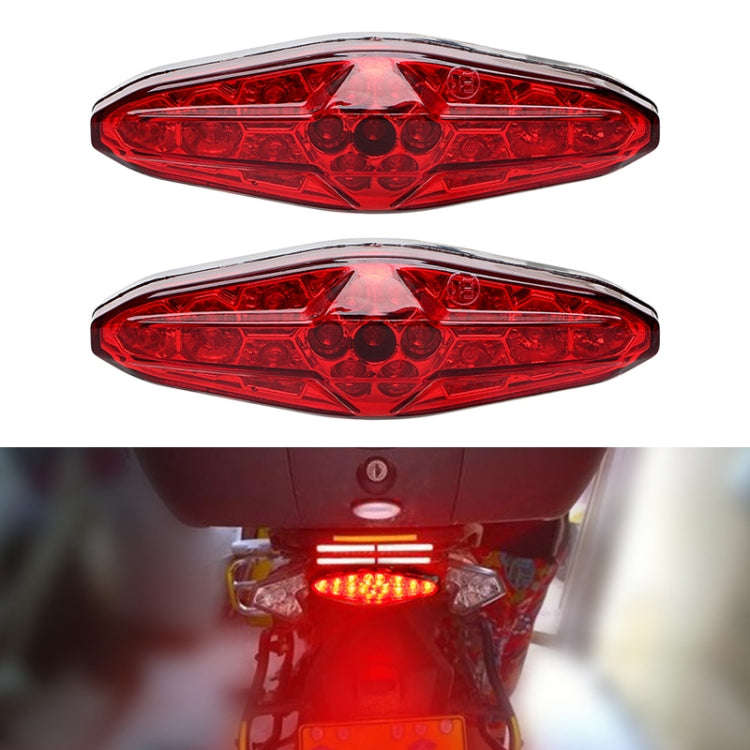 2 PCS KC-WD-NEW-3X Motorcycle LED Brake Light Running Lamp (Red) - Signal Lights by PMC Jewellery | Online Shopping South Africa | PMC Jewellery