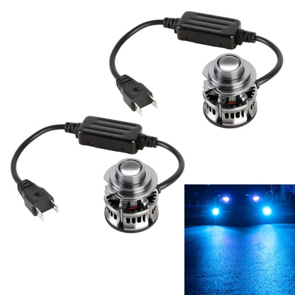 1 Pair H7 27W / DC12V Car Aluminum Alloy Flashing LED Headlight (Blue Light) - LED Headlamps by PMC Jewellery | Online Shopping South Africa | PMC Jewellery | Buy Now Pay Later Mobicred