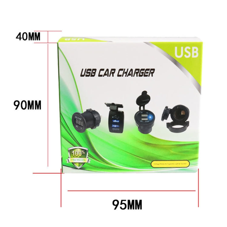 2 PCS Switch Type Dual USB 3.1A Car Charger 12-24V(Green Light) - DIY Modified Charger by PMC Jewellery | Online Shopping South Africa | PMC Jewellery | Buy Now Pay Later Mobicred