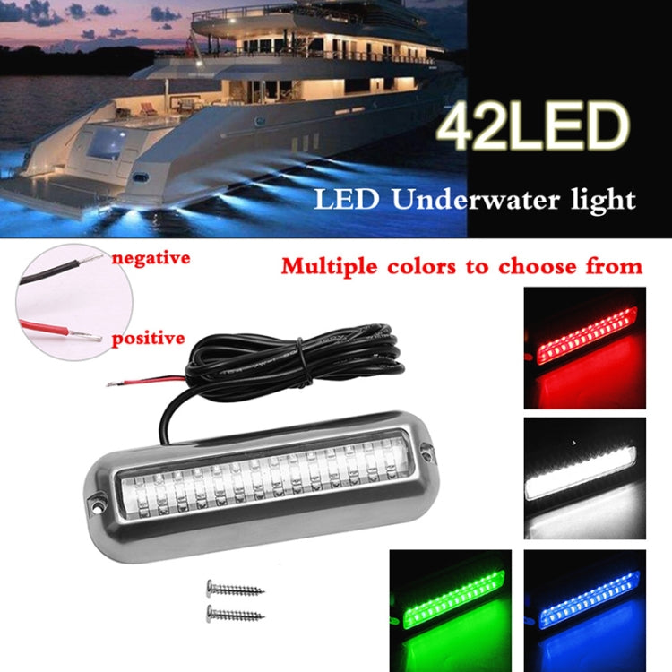 MK-042 Ship / Yacht 10-30V 42LEDs Waterproof Stainless Steel Underwater Light (Blue Light) - Marine Accessories & Parts by PMC Jewellery | Online Shopping South Africa | PMC Jewellery | Buy Now Pay Later Mobicred